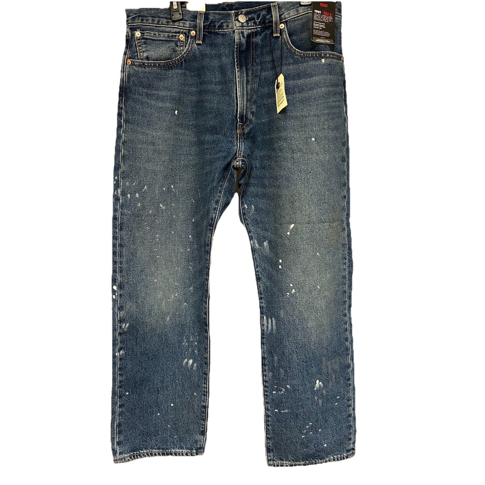 Levis Premium 551 Z Mens Size 36X30‎ Authentic Straight Paint Splatter Jeans NWT